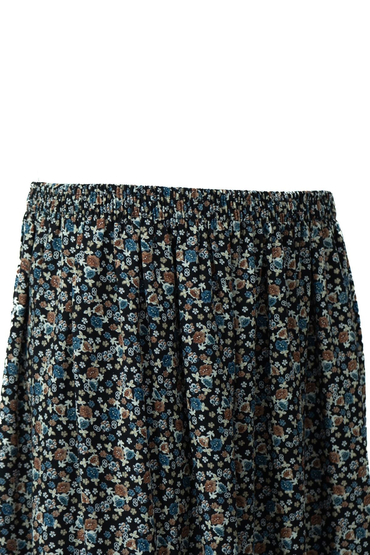 Kadın Anne Etek Dokuma Viskon Kumaş Minik Papatyam Çiçeği Desenli Rahat Kesim Tam Kalıp